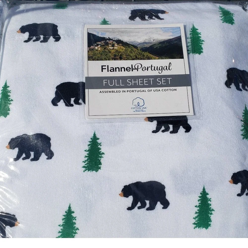 Portuguese Flannel 4-piece Sheet Set - Full Size - Picture 3 of 3